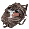 Дорожная сумка из кожи Grande Pelle коричневая (GP0044brown)